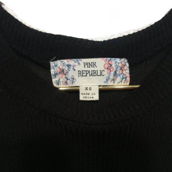 Pink Republic Black Ribbed Flowy Tank Top Size XS - Picture 3 of 11